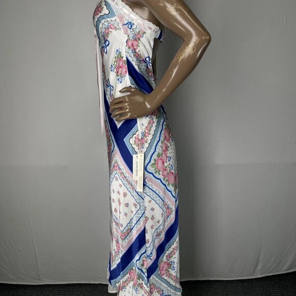 For Love & Lemons Women’s Mae Floral Strapless Slip Midi Dress – Ivory/Multi XS - Picture 11 of 13